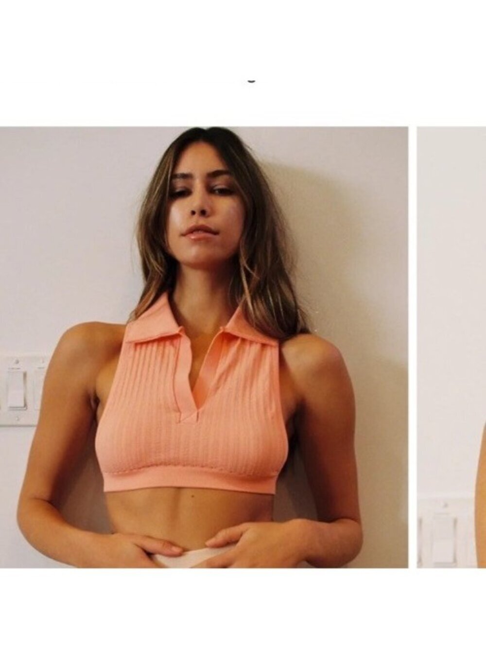 Out From Under Break Point Collared Bra Top Medium/large